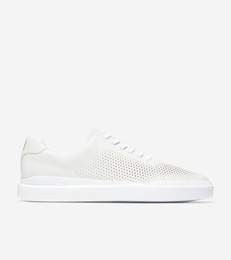 Cole Haan Mens GrandPr&oslash; Rally Laser Cut Sneakers - White Size 10.5