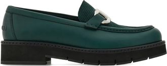 Ferragamo leather loafers - women - CALFSKIN/Rubber/Calf Leather - 10.5C - Green