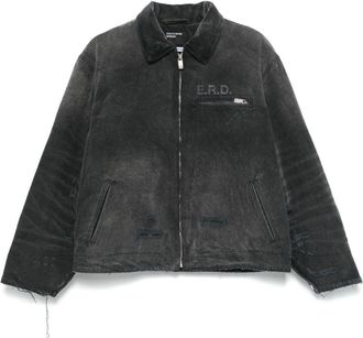Enfants Riches Deprimes distressed jacket - men - Acrylic/Cotton/Cotton/Elastane - L - Black