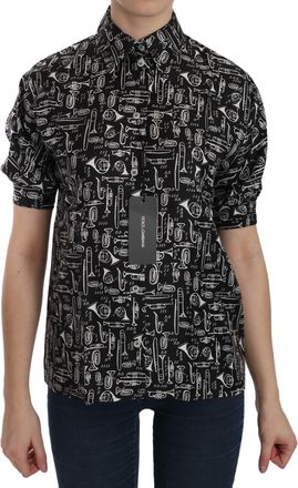 Dolce & Gabbana Zijde Muziekinstrumenten Print Shirt