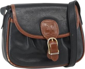 Celine Pre-owned Vintage Cross Body Bag - Dames - Vintage Schoudertas - Zwart - ONE Size - Leer - Vintage
