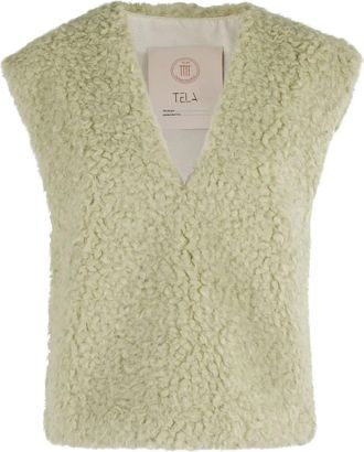 Tela Gilet con scollo a V - Verde