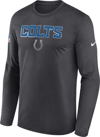 Nike Indianapolis Colts Rivalries Collection Sideline Legend Nike Mens Dri-FIT NFL Long-Sleeve T-Shirt in Grey | 02TJ06F98-X5L
