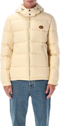 Valentino Garavani Valentino Hooded Down Jacket Nylon With Vlogo Patch