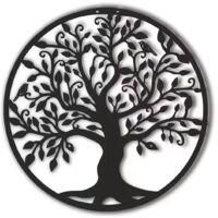 OEM Cuadro Met&aacute;lico Para Pared, Marco &Aacute;rbol De La Vida, Decoraci&oacute;n De Pared Industrial Negra, Cuadro Moderno Y Original De Gran Tama&ntilde;o Para Sal&oacute;n, 40 X 40