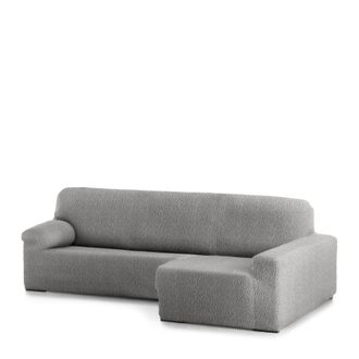 Eysa Funda de sof&aacute; chaise longue el&aacute;stica derecha gris claro 250 - 360 cm