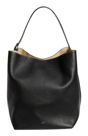 Toteme Leather Tote in Black at Nordstrom