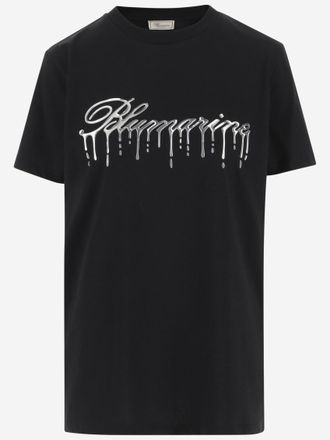 Blumarine Black Crewneck Logo T-Shirt