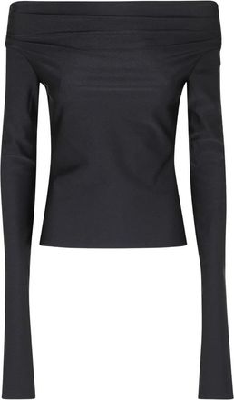 Andamane Wallis Off-Shoulder Top - Dames - Longsleeves - Zwart - S - Tops