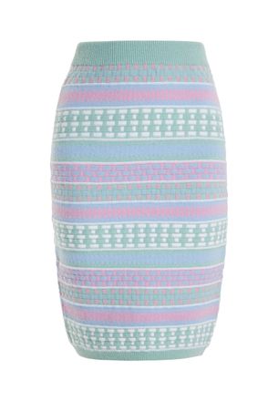 Izia gebreide rok Dames Munt veelkleurig