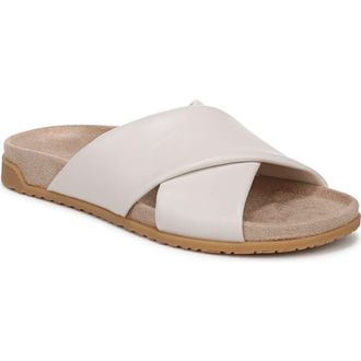 Vionic Etna Crossover Slide Sandal in Sea Salt at Nordstrom, Size 9.5