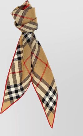 Burberry silk scarf check pattern soft trim