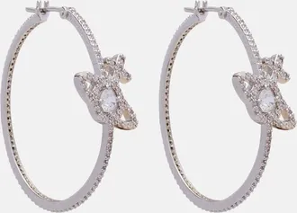 Vivienne Westwood Orb embellished hoop earrings