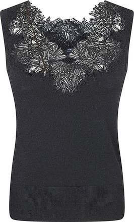 Ermanno Scervino Mouwloze Top - Dames - Tops zonder mouwen - Zwart - XS - Tops