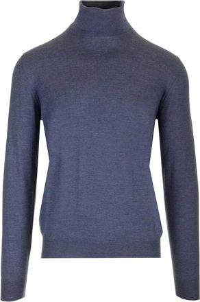 Mauro Ottaviani Wollen coltrui Wish - Heren - Coltruien - Blauw - 2XL - Wol - Truien & Vesten
