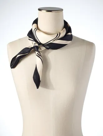 Talbots Paris Scenic Square Scarf - Ivory - 001 Talbots