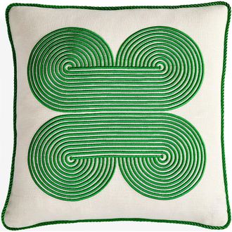 Jonathan Adler Pompidou Pillow in Green Quatrefoil at Nordstrom, Size 16X16