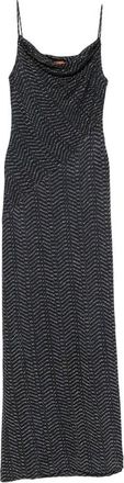 Missoni Jurk met zigzagpatroon en boothals - Dames - Maxi kleedjes - Blauw - XS - Kleedjes