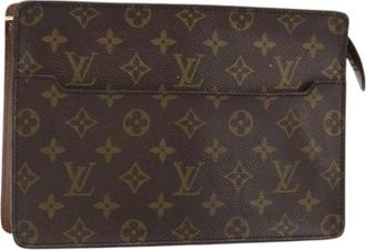 Louis Vuitton Pre-owned Clutches, female, Brown, Size: ONE SIZE Pre-owned Vintage Canvas Clutch