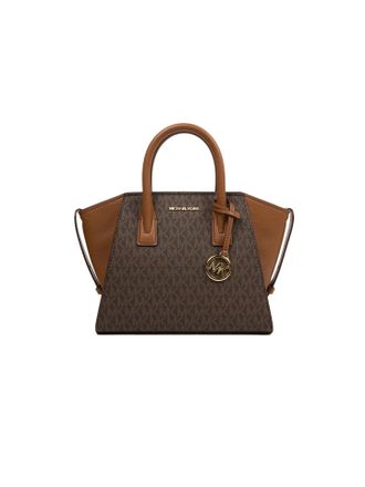 Michael Kors Avril Kleine Logo En Lederen Schoudertas