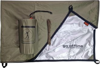 OEM Lona Termo-bivor Bushmen 4x3 Color Oliva - Lona De Vivac Aislante Upf 50+ (19 Bucles, 3500 Mm)