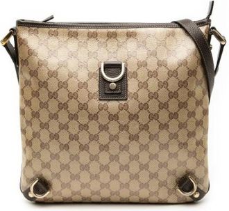 Gucci Pre-owned Cross Body Bags, female, Brown, Size: ONE SIZE Pre-owned Fabric Crossbody Bag