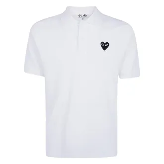 Comme Des Gar&ccedil;ons Tops, Heren, Wit, M, Polo Shirts