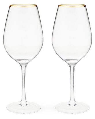 Twine Gilded Stemmed Wine Glass Set