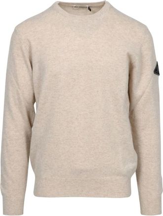 Roy Rogers Kasjmiermix Trui Met Ronde Hals - Heren - Ronde hals truien - Beige - M - Kasjmier - Truien & Vesten