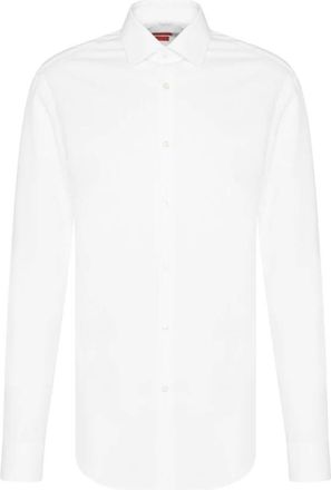 HUGO BOSS Formal Shirt - Heren - Overhemden - Wit - Maat: 4XL Katoen