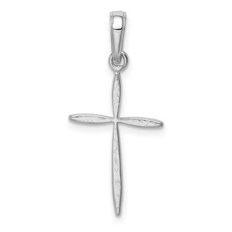 Diamond2Deal 14k Gold Polished Cross With Tapered Ends Pendant