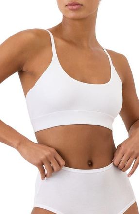 Pact Everyday Strappy Scoop Bralette Made With Organic Cotton in White at Nordstrom, Size Xx-Large