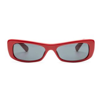 Jacquemus Rectangle Red Frame Sunglasses - Red