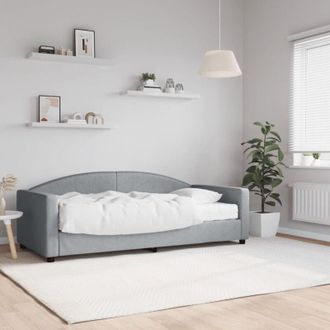 vidaXL Daybed with Mattress Blue Light Grey 90x190 cm Fabric vidaXL