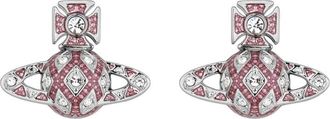 Vivienne Westwood Rachelle bas Relief Crystal-embellished orb Stud Earrings - Silver - One Size