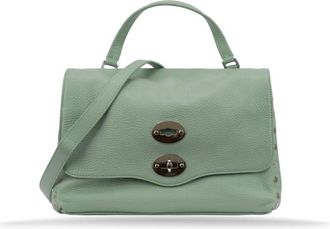 Zanellato Schoudertas van generfd leer - Dames - Handtassen - Groen - ONE Size - Leer - Tassen