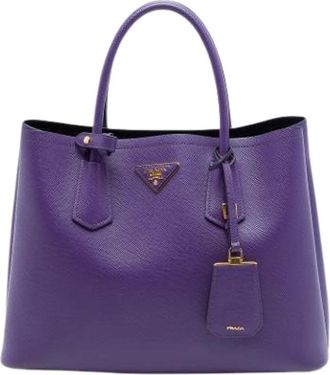 Prada Pre-owned Vintage Satchel - Dames - Vintage Shopper - Paars - ONE Size - Leer - Vintage