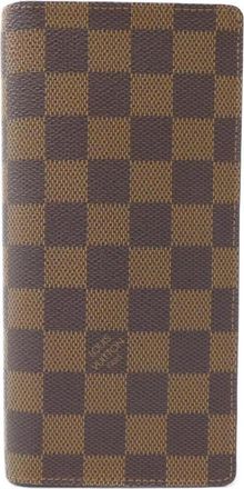 Louis Vuitton Damier Canvas Ebene Coated Canvas Long Wallet (Bi-Fold) (Pre-Owned)
