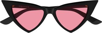 Alexander McQueen Sunglasses Am0518 S 003 Black/Pink Women