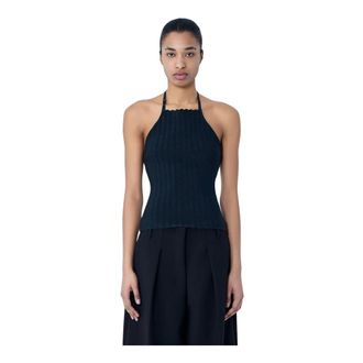 Jacquemus Dames, Tops, Blauw, Maat: S Viscose