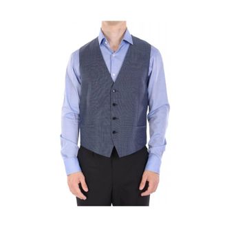 HUGO BOSS Suit Vest - Heren - Gillet - Grijs - L - Leer - Kostuums
