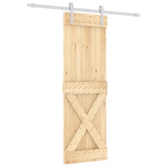 vidaXL Puerta Corredera Natural Y Blanco 70 X 210 Cm Vidaxl