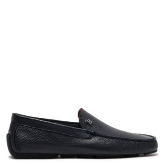 Bally Wander Grained Leather Loafers, Brand Size 4.5 ( US Size 5.5 )