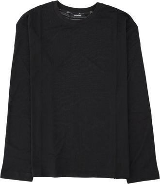 Jacquemus Black Crewneck Long-Sleeve Paper-Blend T-Shirt