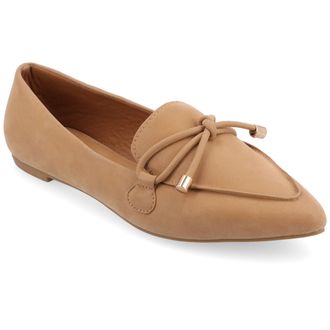 Journee Collection Womens Muriel Slip On Pointed Toe Loafer Flats
