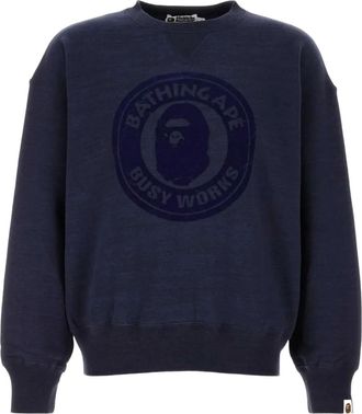A Bathing Ape Katoenen trui met print - Blauw