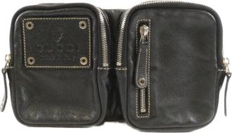 Gucci Black Leather Fanny Pack (Pre-Owned)