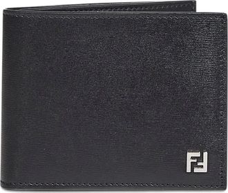 Fendi squared metal wallet - Black