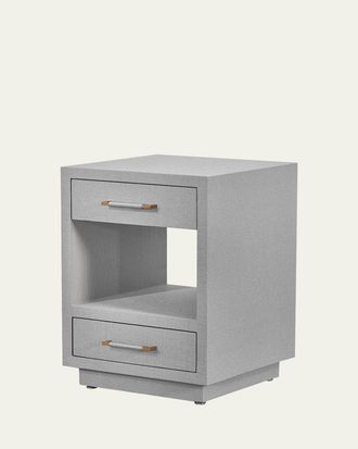 Interlude Home Taylor Small Bedside Chest, Gray