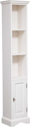 Biscottini International Biscottini - Peque&ntilde;a Biblioteca De Madera Maciza De Tilo Acabado Con Efecto Blanco Envejecido 40x30x196 Cm